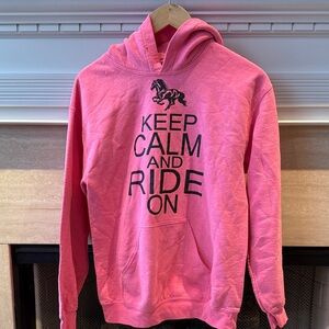 Pink Hoodie with Horse Graphic